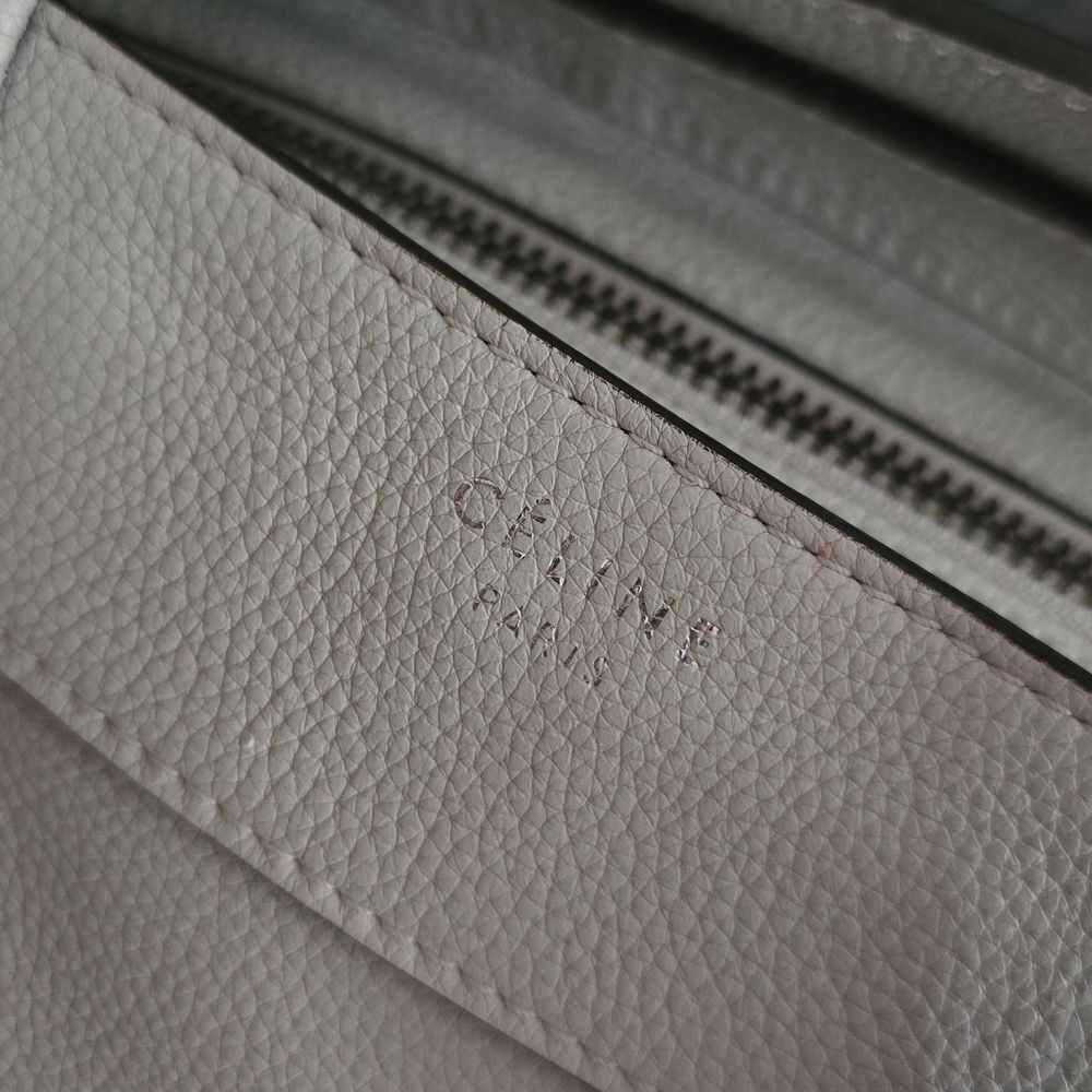 🐢 Céline White Drummed Calfskin Luggage Mini - Picture 5 of 17